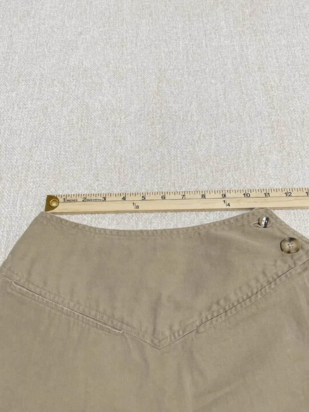 Vintage Banana Republic Khaki A-Line Midi Skirt - Picture 7 of 7